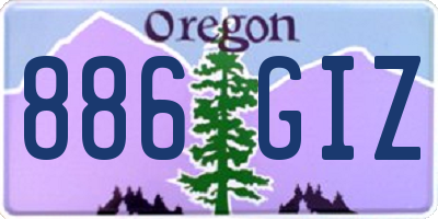 OR license plate 886GIZ