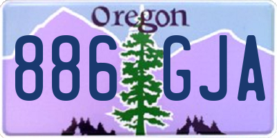 OR license plate 886GJA