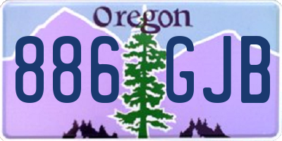 OR license plate 886GJB