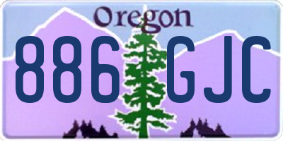 OR license plate 886GJC