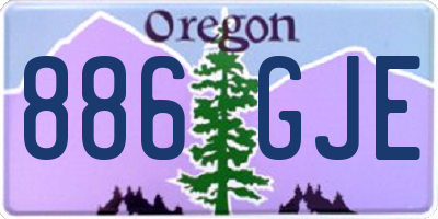 OR license plate 886GJE
