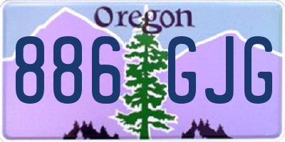 OR license plate 886GJG