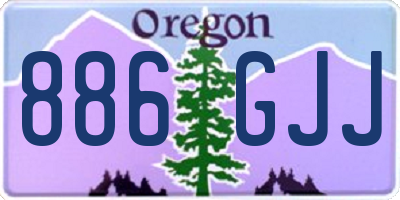 OR license plate 886GJJ
