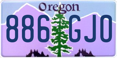 OR license plate 886GJO