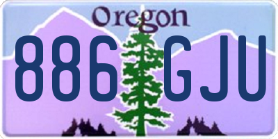 OR license plate 886GJU