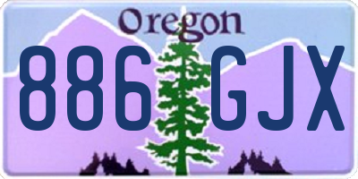 OR license plate 886GJX