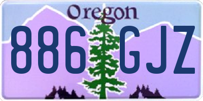 OR license plate 886GJZ