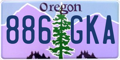 OR license plate 886GKA