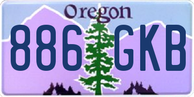 OR license plate 886GKB