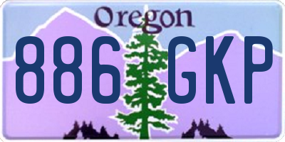 OR license plate 886GKP