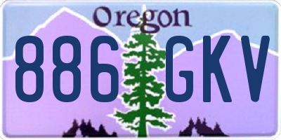 OR license plate 886GKV