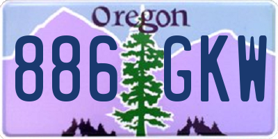 OR license plate 886GKW