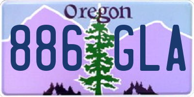 OR license plate 886GLA