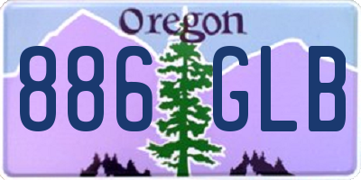 OR license plate 886GLB