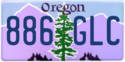 OR license plate 886GLC