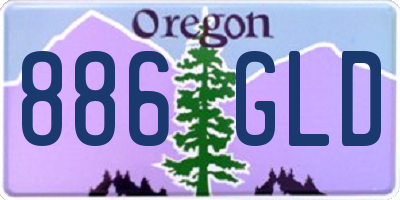 OR license plate 886GLD