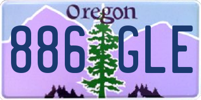 OR license plate 886GLE