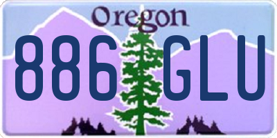 OR license plate 886GLU