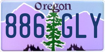 OR license plate 886GLY