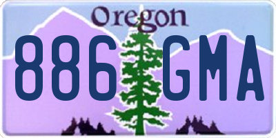 OR license plate 886GMA