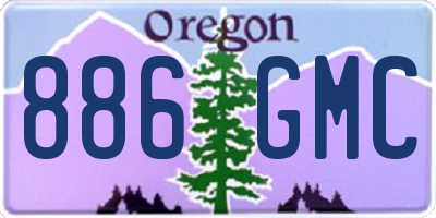 OR license plate 886GMC