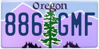 OR license plate 886GMF