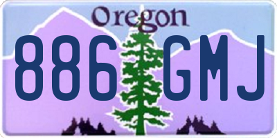 OR license plate 886GMJ