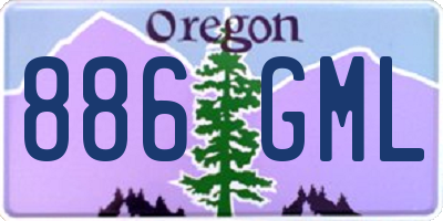 OR license plate 886GML