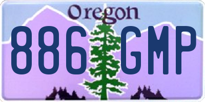 OR license plate 886GMP