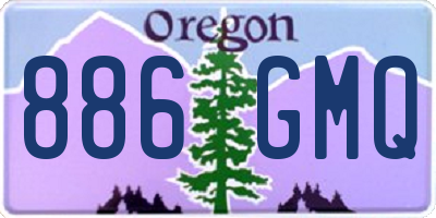OR license plate 886GMQ