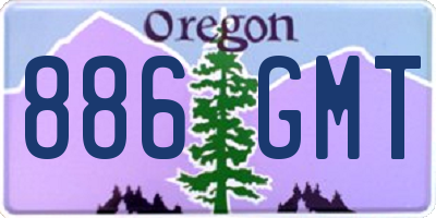 OR license plate 886GMT