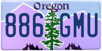OR license plate 886GMU