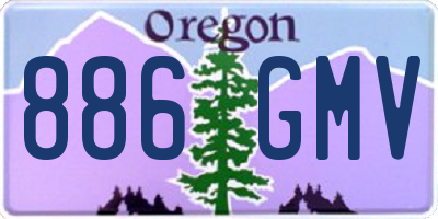 OR license plate 886GMV