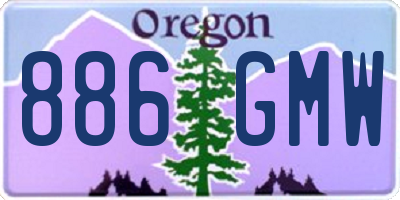 OR license plate 886GMW