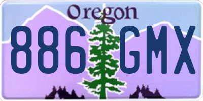 OR license plate 886GMX