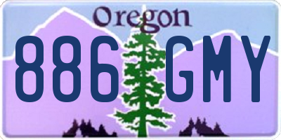 OR license plate 886GMY