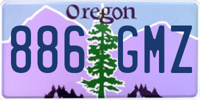 OR license plate 886GMZ