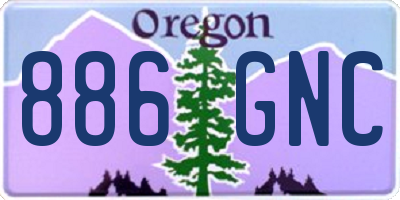 OR license plate 886GNC