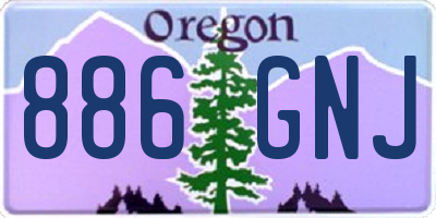 OR license plate 886GNJ