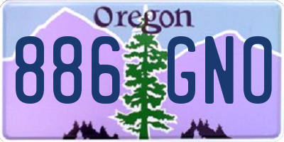 OR license plate 886GNO