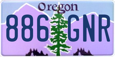 OR license plate 886GNR