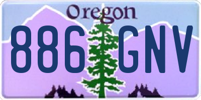 OR license plate 886GNV