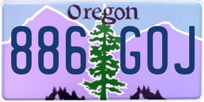 OR license plate 886GOJ