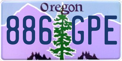 OR license plate 886GPE
