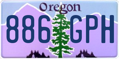 OR license plate 886GPH