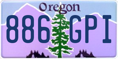 OR license plate 886GPI