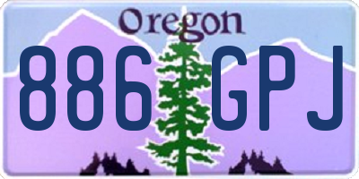 OR license plate 886GPJ