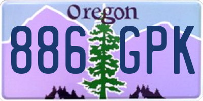 OR license plate 886GPK