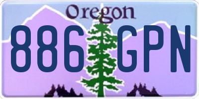 OR license plate 886GPN