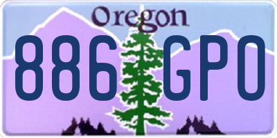 OR license plate 886GPO